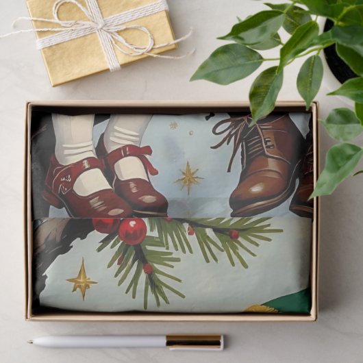 Vintage Elven Fairy Children Christmas Seidenpapier (Geschenk)