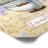 Vintage Emailware Pot French Lavendel Poster (Ecke)