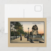 Vintage Embankensphinx Themse Postkarte (Vorne/Hinten)