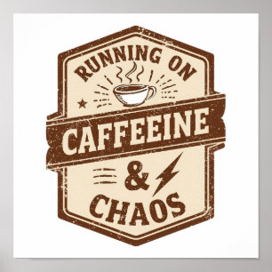 Vintage-Emblem für vielbeschäftigte Eltern Poster