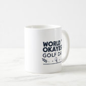 Vintage-Emblem: Weltbester Golf-Vater Kaffeetasse (VorderseiteRechts)
