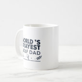 Vintage-Emblem: Weltbester Golf-Vater Kaffeetasse (Vorderseite Links)