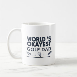 Vintage-Emblem: Weltbester Golf-Vater Kaffeetasse