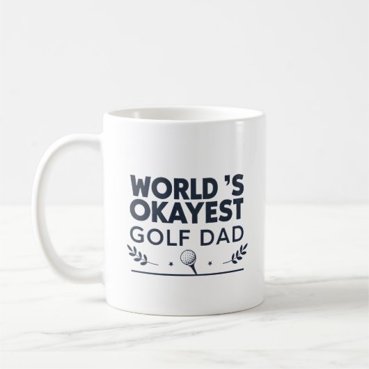 Vintage-Emblem: Weltbester Golf-Vater Kaffeetasse (Links)