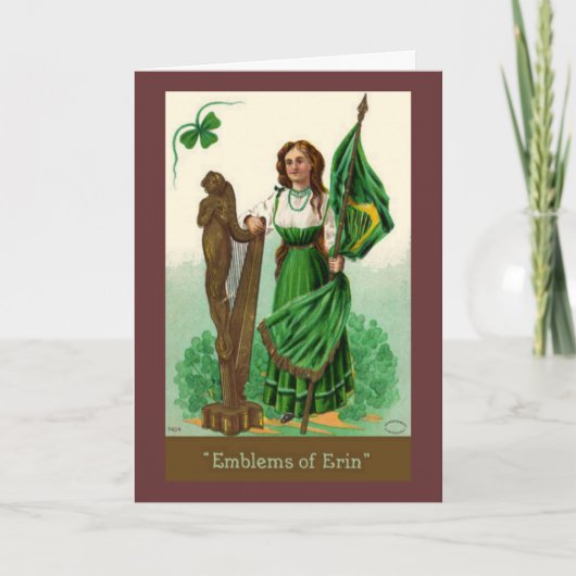 Vintage Embleme von St. Patrick Karte (Vorderseite)