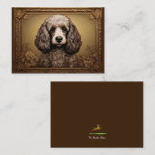 Vintage Embossed Copper Poodle Note Card Mitteilungskarte (Vorne/Hinten)