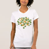 Vintage Embroidery Nasturtium Cascade | Botanical  T-Shirt (Vorderseite)