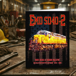 Vintage EMD SD40-2 Diesel-Lokomotive - amerikanisc Dankeskarte