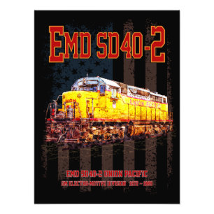 Vintage EMD SD40-2 Diesel-Lokomotive - amerikanisc Fotodruck