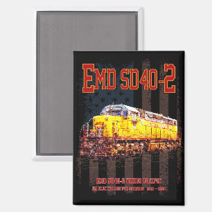 Vintage EMD SD40-2 Diesel-Lokomotive - amerikanisc Magnet