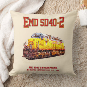 Vintage EMD SD40-2 Diesellokomotive Kissen