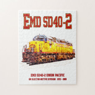 Vintage EMD SD40-2 Diesellokomotive. Puzzle