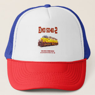 Vintage EMD SD40-2 Diesellokomotive Truckerkappe