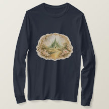Vintage Emerald-Schloss Langarm-T-Shirt