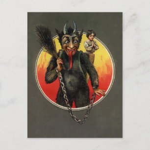 Vintage Emerging Krampus was translated to: Postkarte