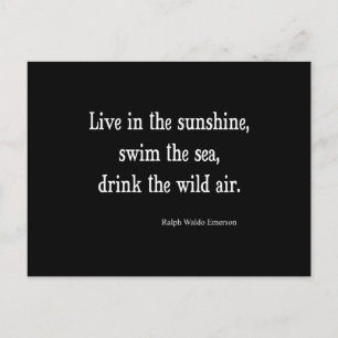 Vintage Emerson Live in Sunshine Zitat Postkarte