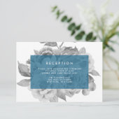 Vintage Empfang-Karte | Cerulean Begleitkarte (Stehend Vorderseite)
