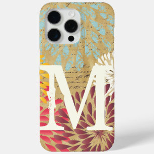 Vintage Emphera Moderne Blumenmonogramm-Galaxie Case-Mate iPhone Hülle