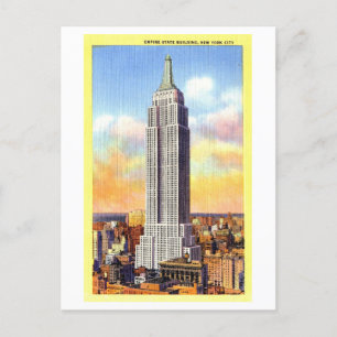 Vintage Empire State Building Postkarte