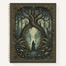 Vintage Enchanted Forest & Mystischer Portal Journ Notizblock