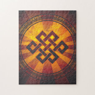 Vintage-Endlosknoten-Druck Puzzle
