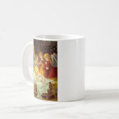 Vintage Engel, die das Baby Jesus besuchen Kaffeetasse (Vorderseite Links)