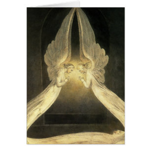 Vintage Engel, die über Jesus Christus schweben