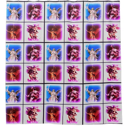 Vintage Engel Duschvorhang (Vorderseite)