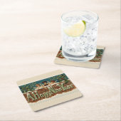 Vintage Engel ein glückliches neues Jahr Rechteckiger Pappuntersetzer (Vor Ort)