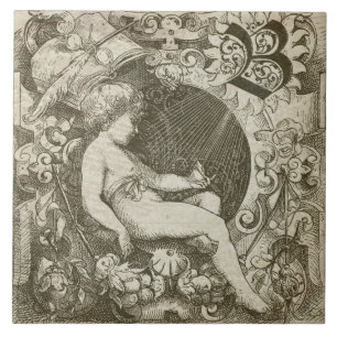 Vintage Engel Fliese