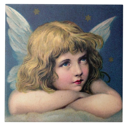 Vintage Engel Fliese (Vorderseite)