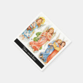 Vintage Engel fügen Wörter Papierservietten hinzu (Ecke)