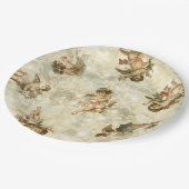 Vintage Engel Glittering Gold ID136 Pappteller (Schrägansicht)