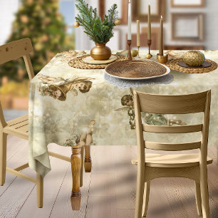Vintage Engel Glittering Gold ID136 Tischdecke