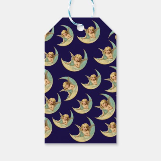 Vintage Engel in den Crescent Moons Geschenkanhänger (Vorderseite)