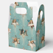 Vintage Engel in Sternen mit Musikinstrumenten Geschenkschachtel (Geöffnet)