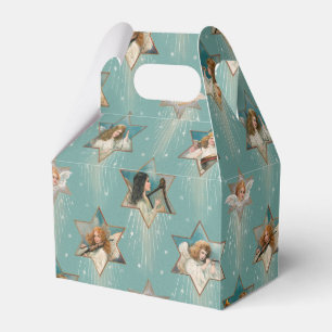 Vintage Engel in Sternen mit Musikinstrumenten Geschenkschachtel