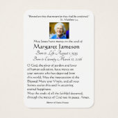 Vintage Engel Katholische Beerdigungskarte (Rückseite)