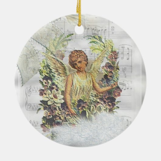 Vintage Engel Keramik Ornament (Hinten)