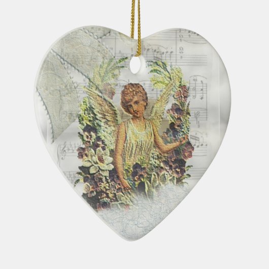 Vintage Engel Keramik Ornament (Rechts)