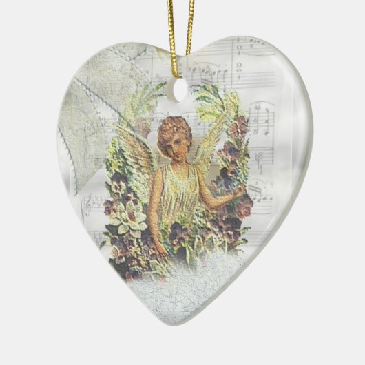 Vintage Engel Keramik Ornament (Links)