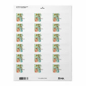 Vintage Engel klingeln Weihnachtsglocken - Geschen Adressaufkleber (Vorne)