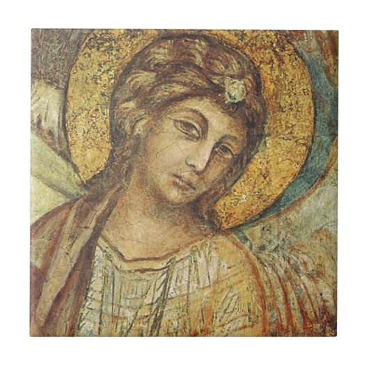 Vintage-Engel-Kunstwerk Fliese (Vorderseite)