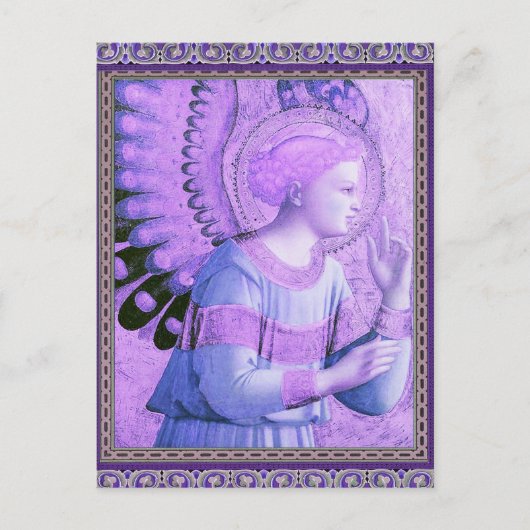 Vintage-Engel-Kunstwerk Postkarte (Vorderseite)