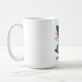 Vintage Engel mit Floralmotiv und festlichen Bandf Kaffeetasse