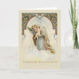 Vintage Engel mit Jesus Deutsche Weihnachten