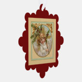 Vintage Engel Papier Ornament Karte (Rechts)