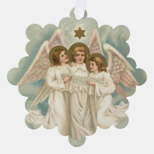 Vintage-Engel-Papier-Ornamentkarte Ornament Karte