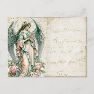 Vintage-Engel-Postkarte Postkarte