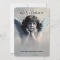 Vintage Engel Retro Frohe Weihnachten
